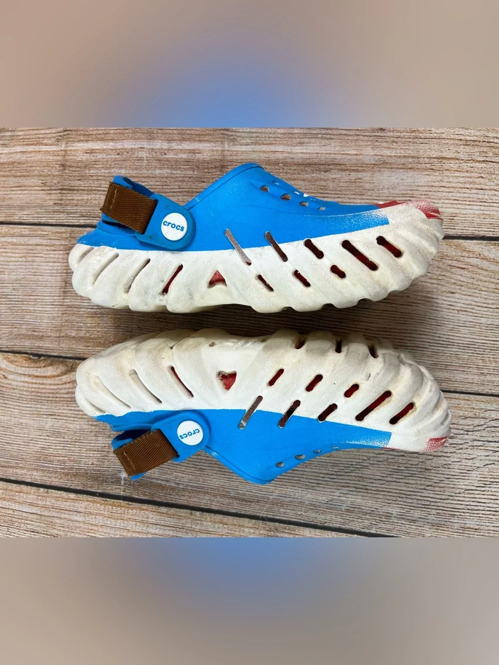 Marvel x Crocs Captain America Super Hero Echo Clogs Size 2 Kids Juniors